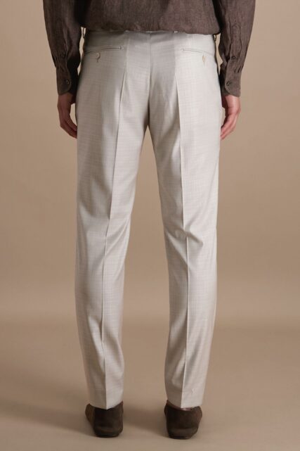 Spodnie Garniturowe Massa Beżowo-Szare Baldessarini