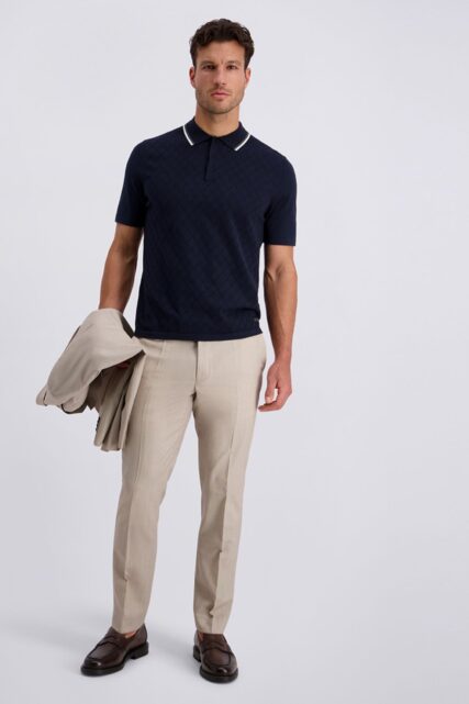 Granatowe Polo w Romby Pierre Cardin