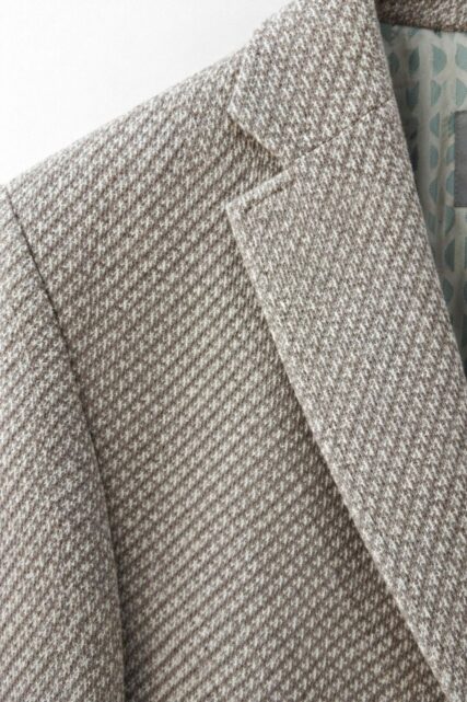 Beżowa Marynarka z Jerseyu Pierre Cardin