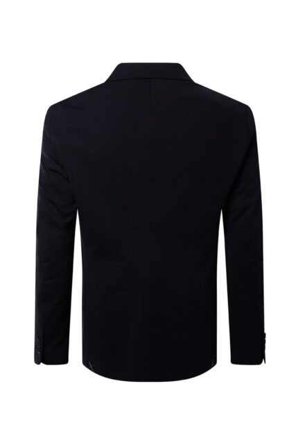 Granatowa Marynarka Mael ze Strukturą Pierre Cardin