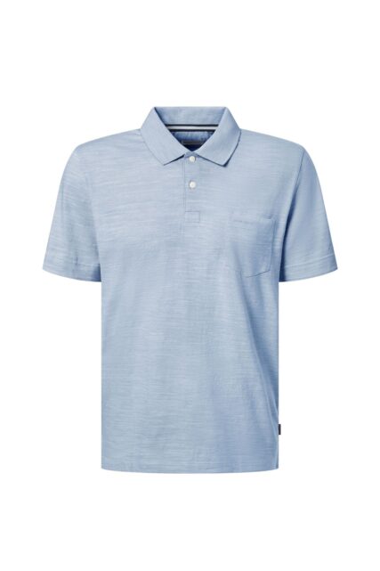 Koszulka Polo Niebiesko-Biała z Kieszonką Pierre Cardin