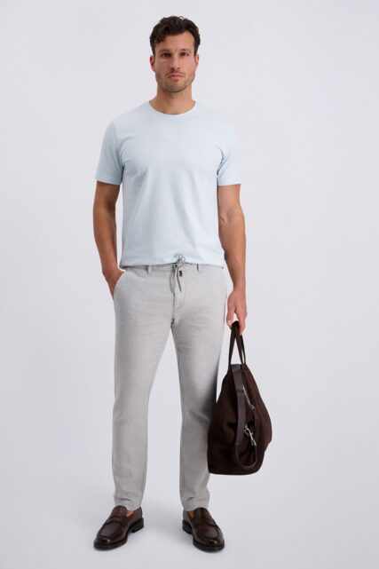 Szare Chinosy z Mieszanki Lnu Pierre Cardin