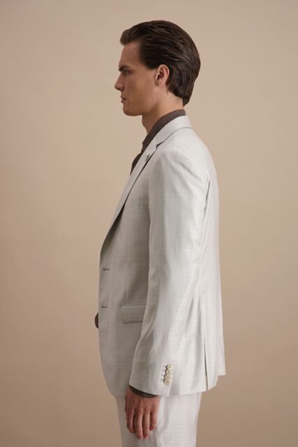 Marynarka Garniturowa Serano Beżowo-Szara Baldessarini