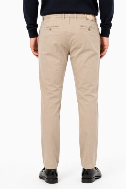 Beżowe Jeansy o Kroju Chino Rob Alberto