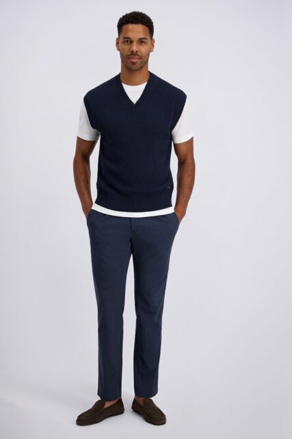 Granatowe Chinosy z Zaszewkami Chatou Pierre Cardin
