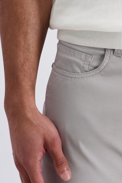 Jasnoszare Spodnie ze Strukturą Pierre Cardin