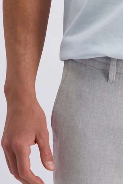 Szare Chinosy z Mieszanki Lnu Pierre Cardin