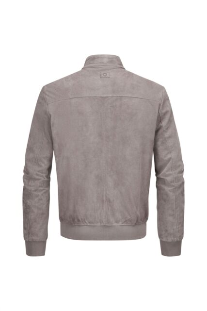 Kurtka Skórzana Welurowa Toledo Szara Milestone