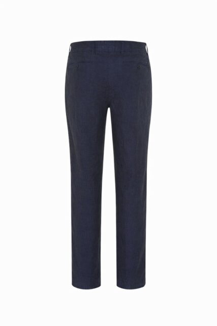Granatowe Spodnie z Lnu Evans Brax