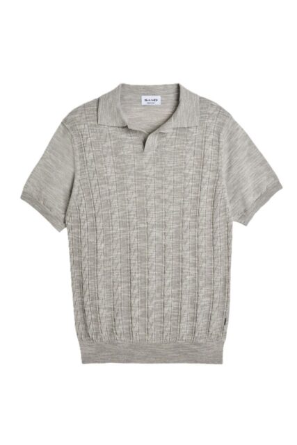 Szare Dzianinowe Polo Sand Copenhagen