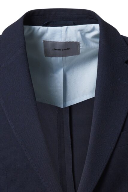 Granatowa Marynarka Lucas ze Strukturą Pierre Cardin