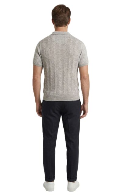 Szare Dzianinowe Polo Sand Copenhagen