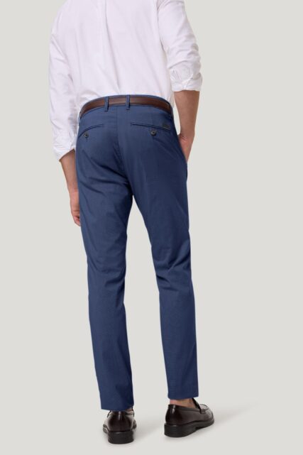 Niebieskie Spodnie z Mikrowzorem Pierre Cardin