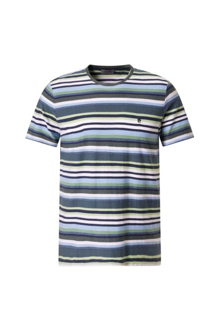 T-shirt w Paski z Bawełny i Lyocellu Pierre Cardin