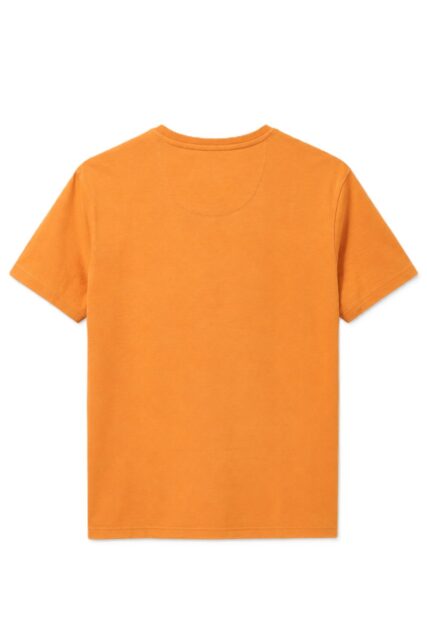 Pomarańczowy T-shirt z Nadrukiem Pierre Cardin