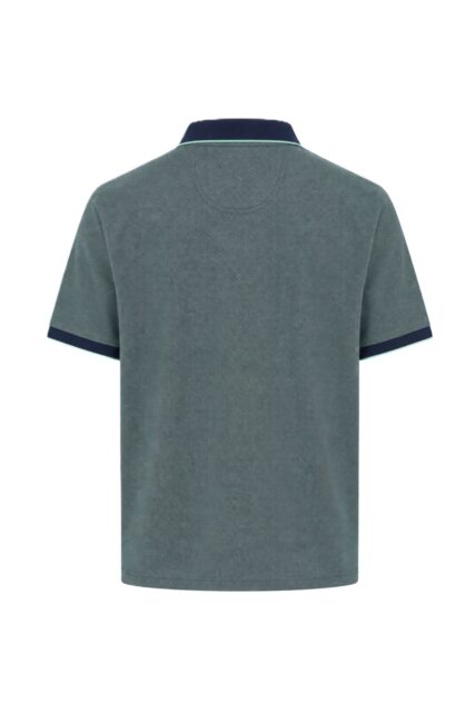 Zielono-Granatowe Polo z Kieszonką Pierre Cardin