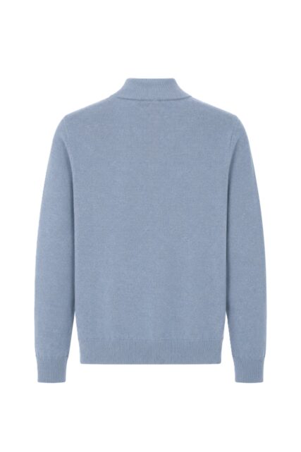 Niebieski Rozpinany Sweter z Bawełny Pierre Cardin