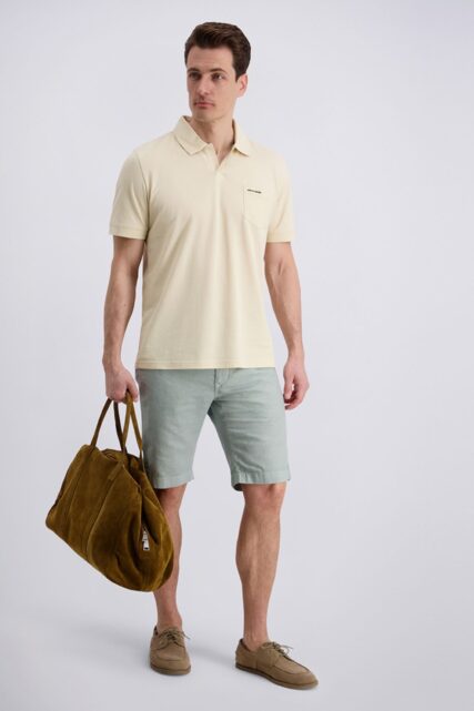 Żółta Koszulka Polo z Kieszonką Pierre Cardin