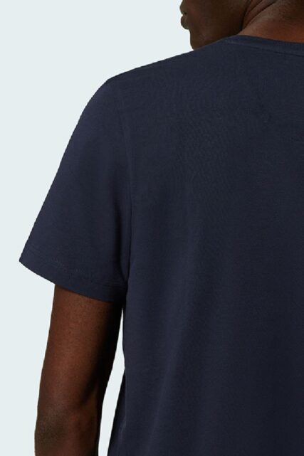 Granatowy T-shirt z Nadrukiem Pierre Cardin