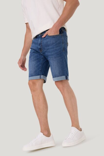 Niebieskie Szorty z Jeansu Pierre Cardin