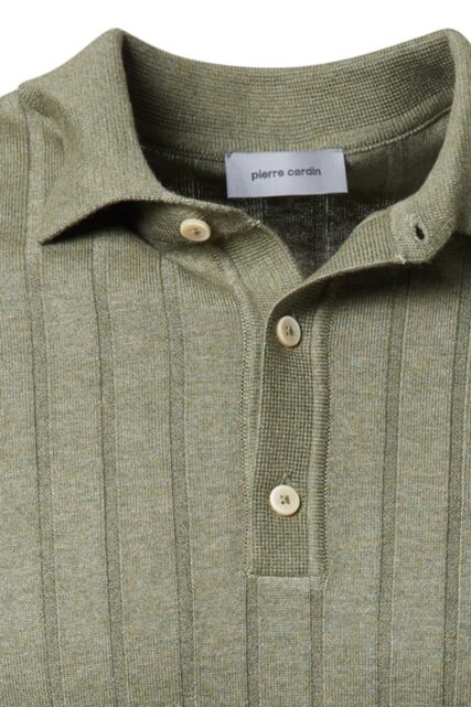 Dzianinowe Polo w Kolorze Oliwkowym Pierre Cardin
