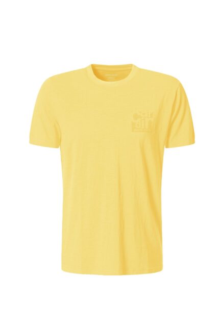 Żółty T-shirt z Bawełny z Logo Pierre Cardin