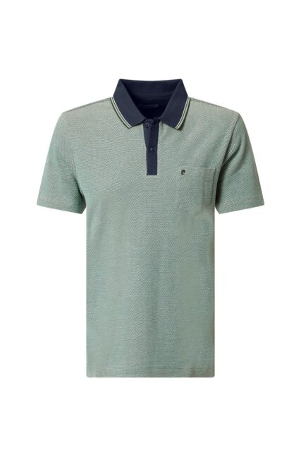 Zielone Polo z Geometrycznym Wzorem Pierre Cardin