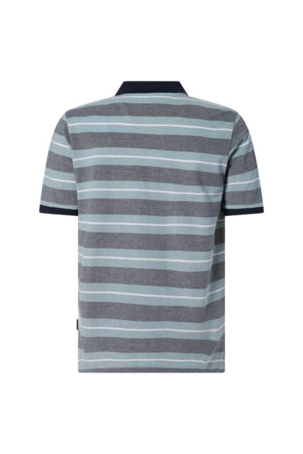 Miętowo-Szare Polo w Pasy Pierre Cardin