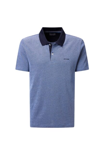 Niebieskie Polo z Drobnym Wzorem Pierre Cardin