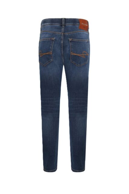 Ciemnoniebieskie Jeansy z Wytarciami Pierre Cardin