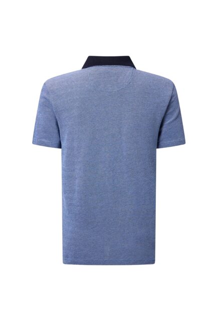 Niebieskie Polo z Drobnym Wzorem Pierre Cardin