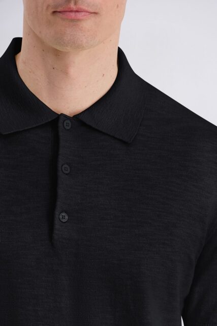 Dzianinowe Polo Ciemnogranatowe Pierre Cardin