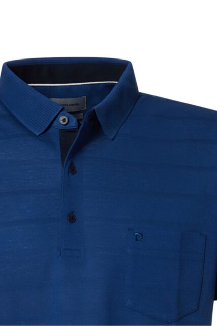 Ciemnoniebieska Koszulka Polo w Prążek Pierre Cardin