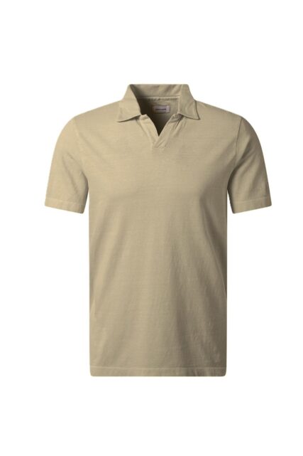 Beżowe Polo z Lnem Pierre Cardin