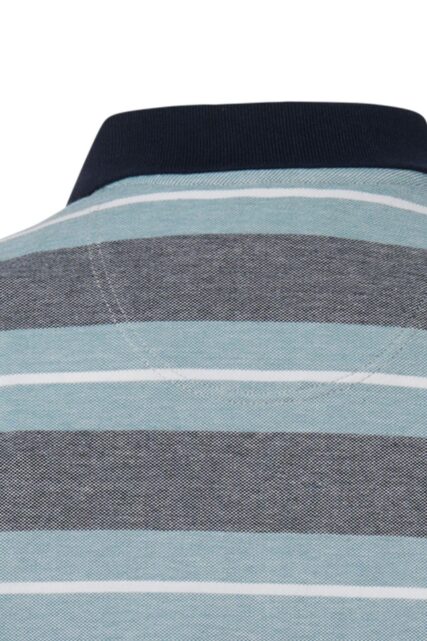 Miętowo-Szare Polo w Pasy Pierre Cardin