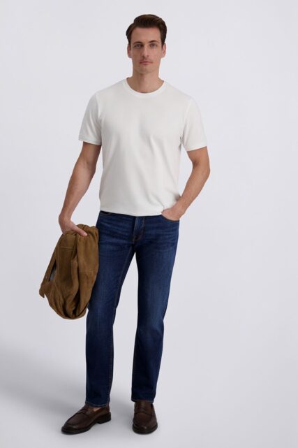 Ciemnoniebieskie Jeansy z Wytarciami Pierre Cardin