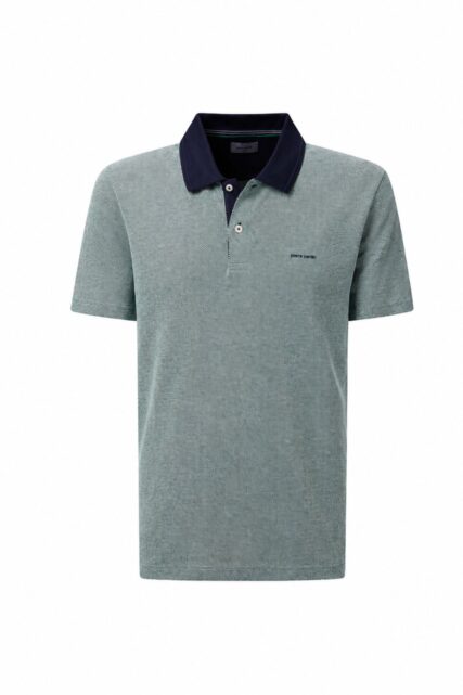 Zielone Polo z Drobnym Wzorem Pierre Cardin