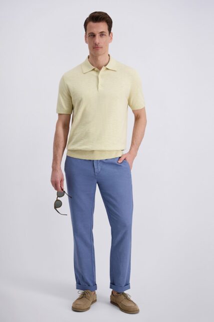 Dzianinowe Polo Pastelowo Żółte Pierre Cardin