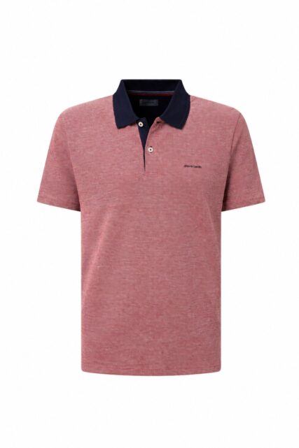 Czerwone Polo z Drobnym Wzorem Pierre Cardin